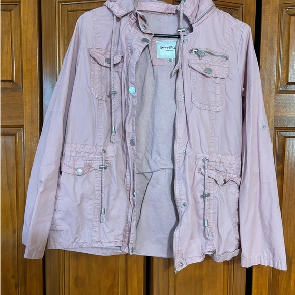 Light Pink Utility Jacket for Women - Picture 3 of 6